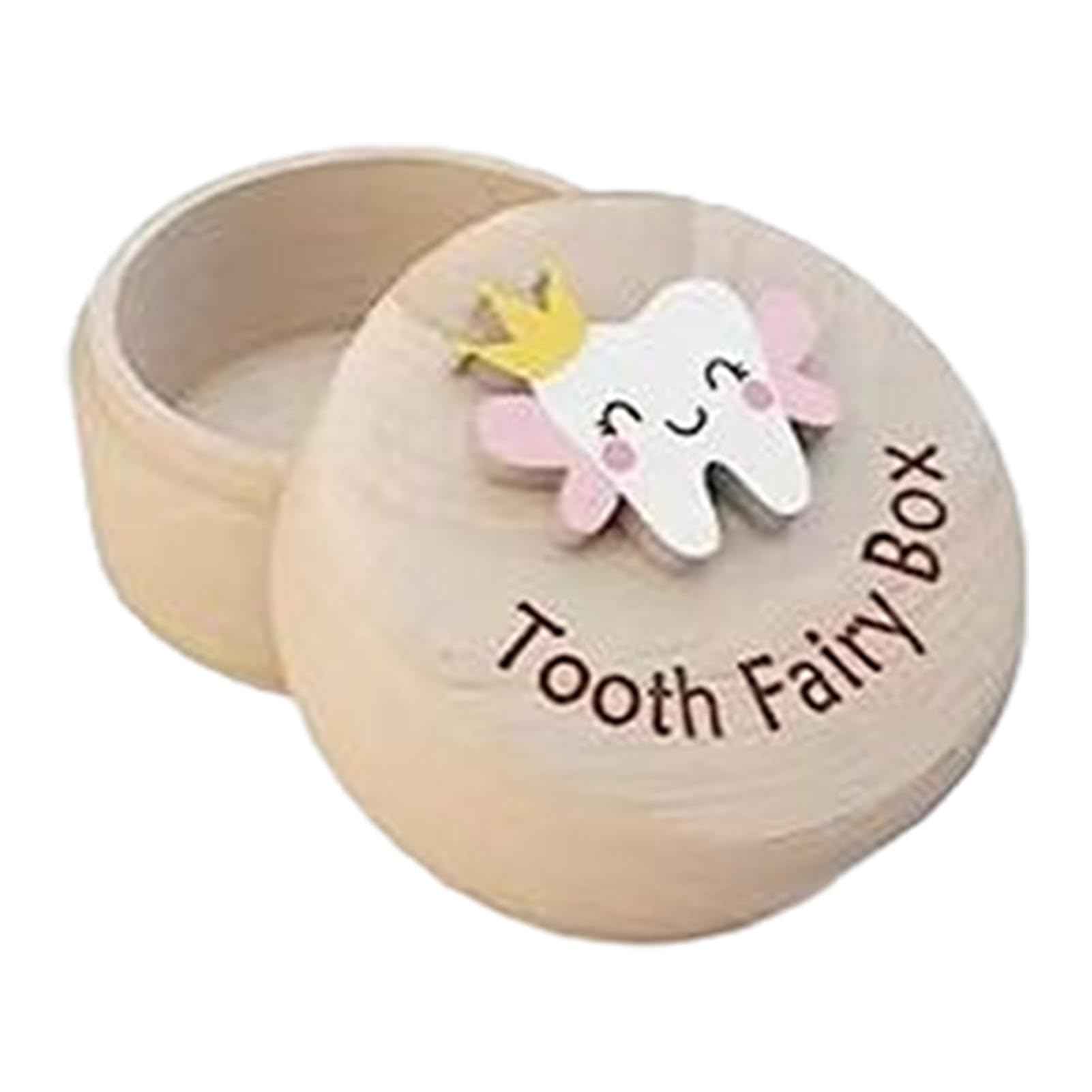 Wooden Tooth Fairy Box for Kids - Handcrafted Keepsake Organizer for Baby Teeth | Cute Carved Wooden Storage Box | Perfect Tooth Fairy Gift for Baby Showers & Birthdays | Gender-Neutral Teeth Container for Boys & Girls | Ideal for First Tooth Celebrations & Childhood Memories