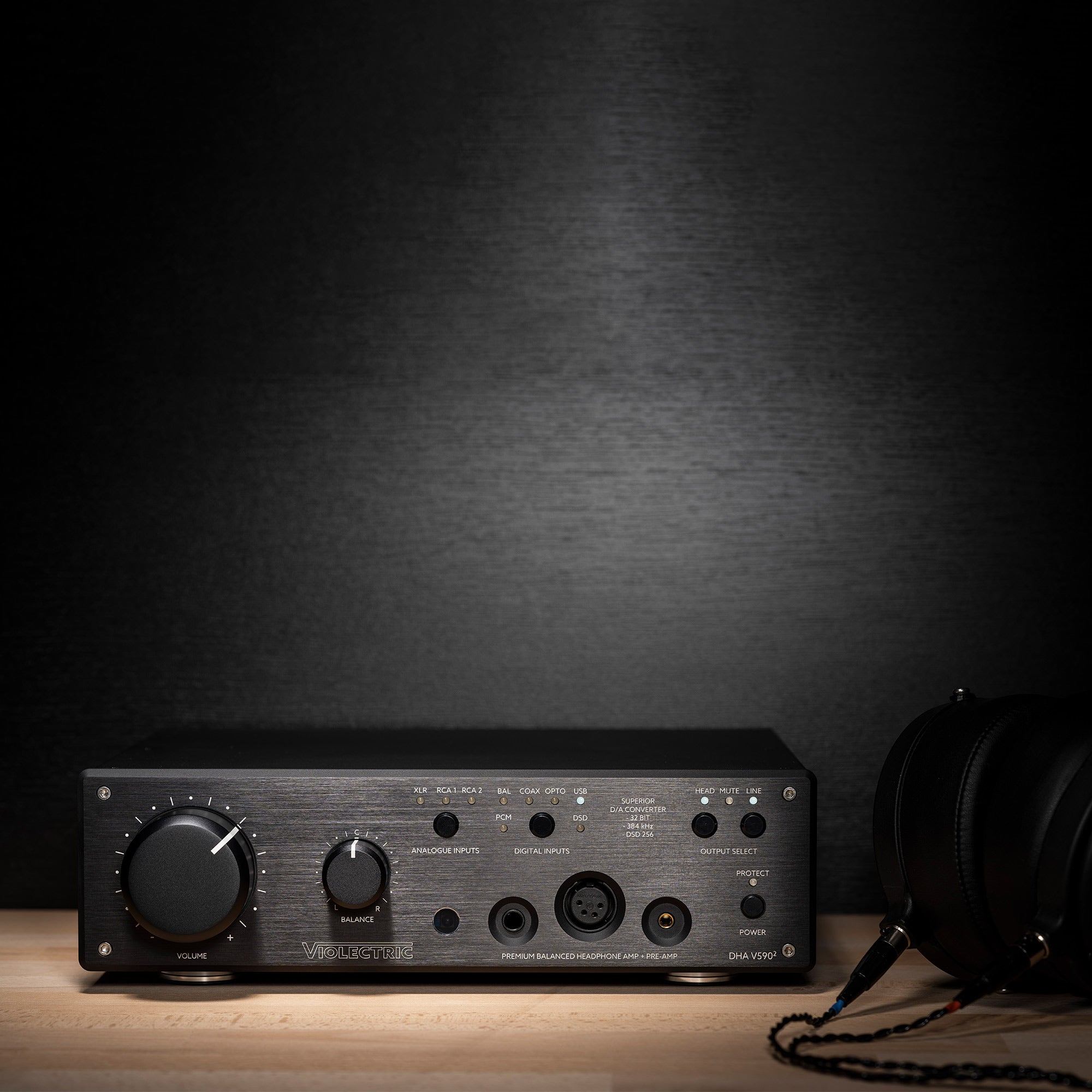 Violectric DHA V590² Balanced Headphone Amplifier & DAC - High-End Audio Equipment for Audiophiles, Studio Recording & Home Entertainment Systems
