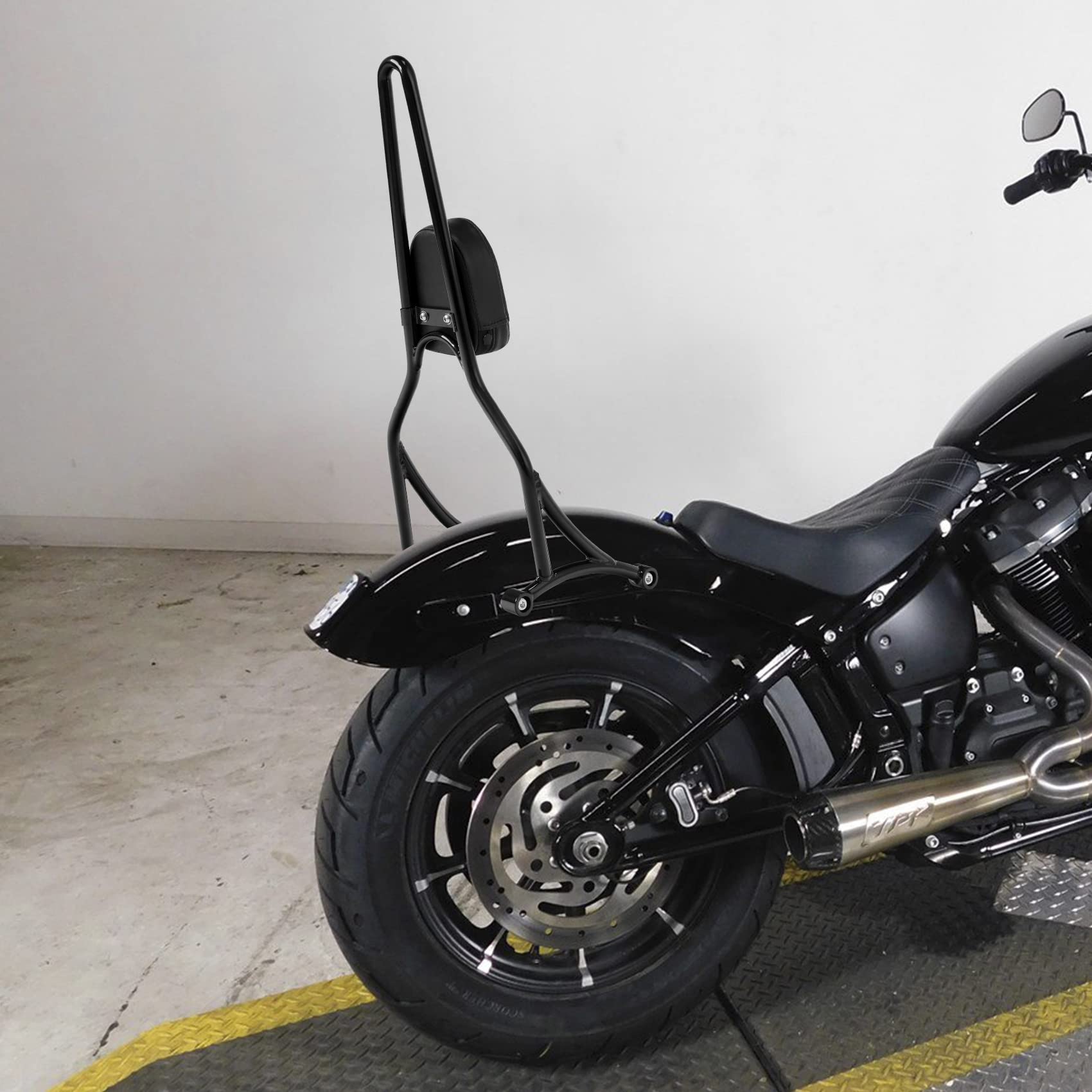 TCMT Tall Sissy Bar Passenger Backrest for Harley Softail Street Bob 2018-2025 | Universal Fit | Comfortable Motorcycle Back Support | Perfect for Long Rides & Road Trips