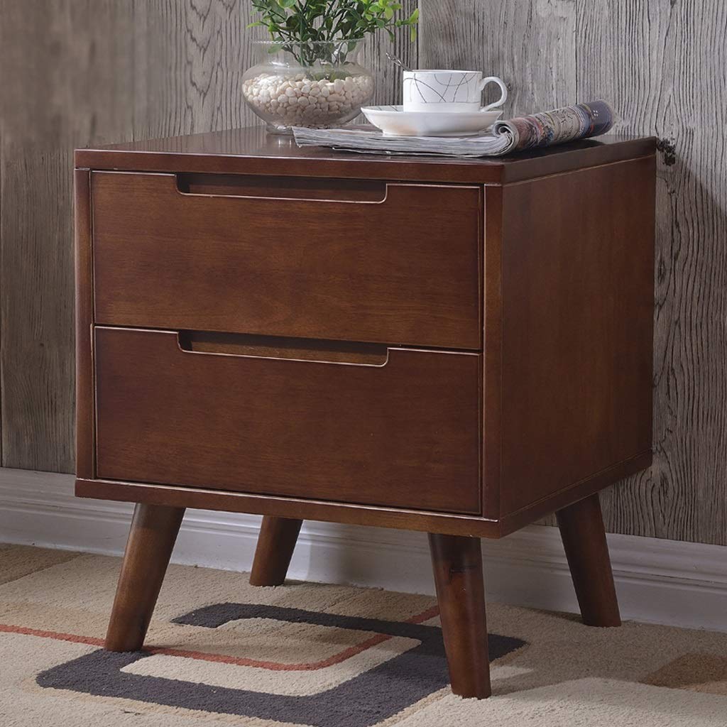 Modern Nordic Wooden Chest of Drawers - Bedside Table with Wooden Legs, Storage Cabinet for Bedroom, Living Room & Bathroom (45x40x50cm, Color D) - Perfect for Organizing Clothes, Books & Home Essentials