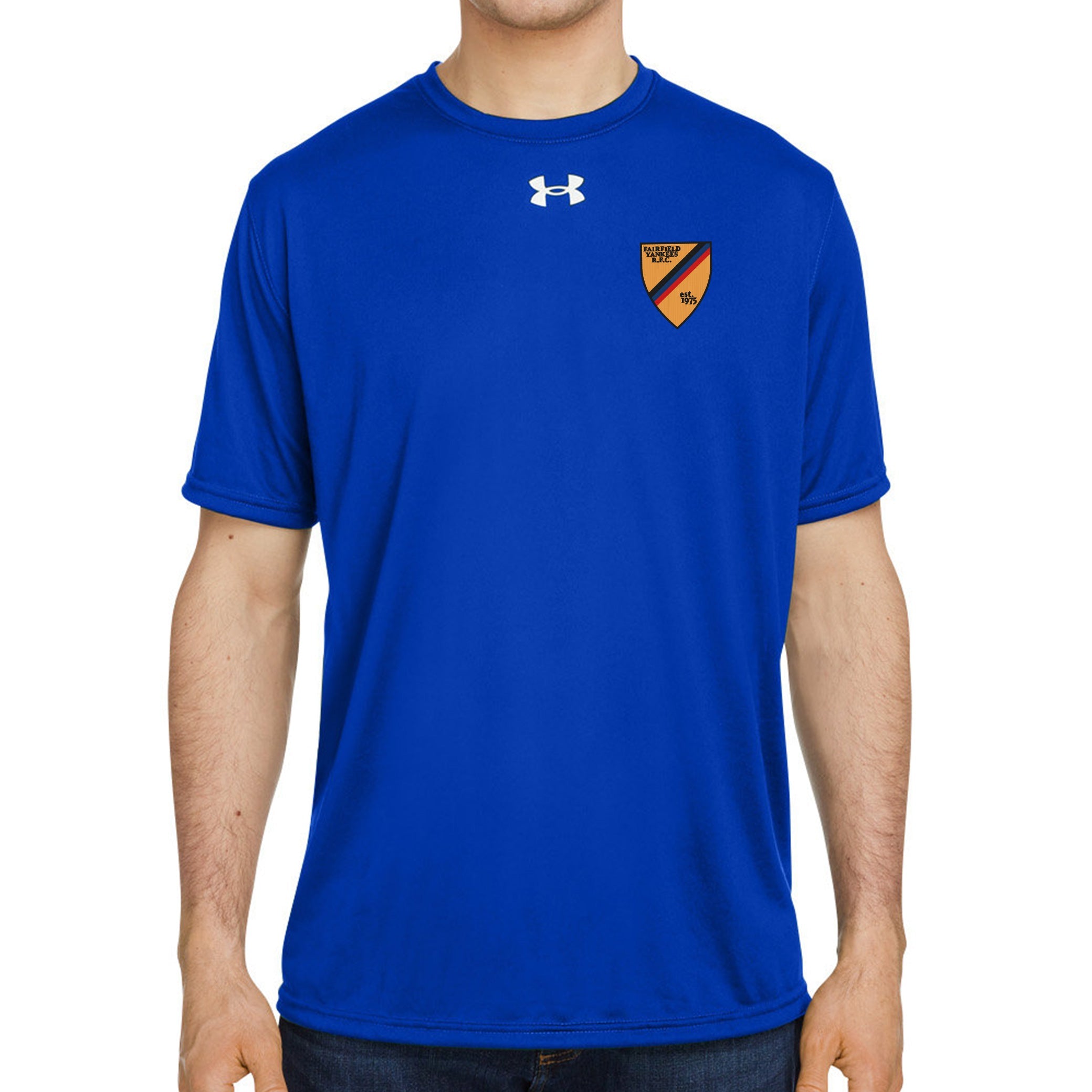 Fairfield Yankees RFC UA Team Tech T-Shirt - Moisture-Wicking Performance Shirt for Rugby & Training - Comfortable Athletic Wear for Men