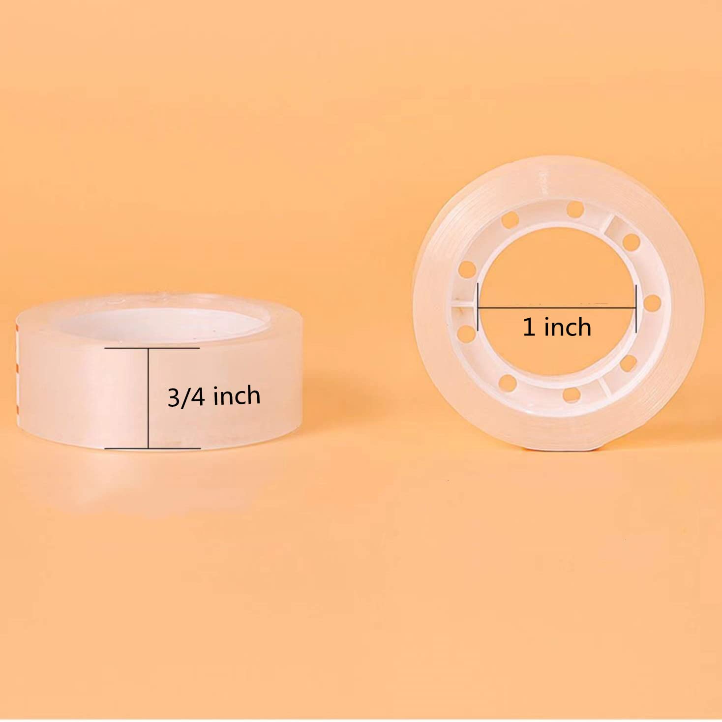 Clear Tape Refills for Dispenser - 12 Rolls, 3/4