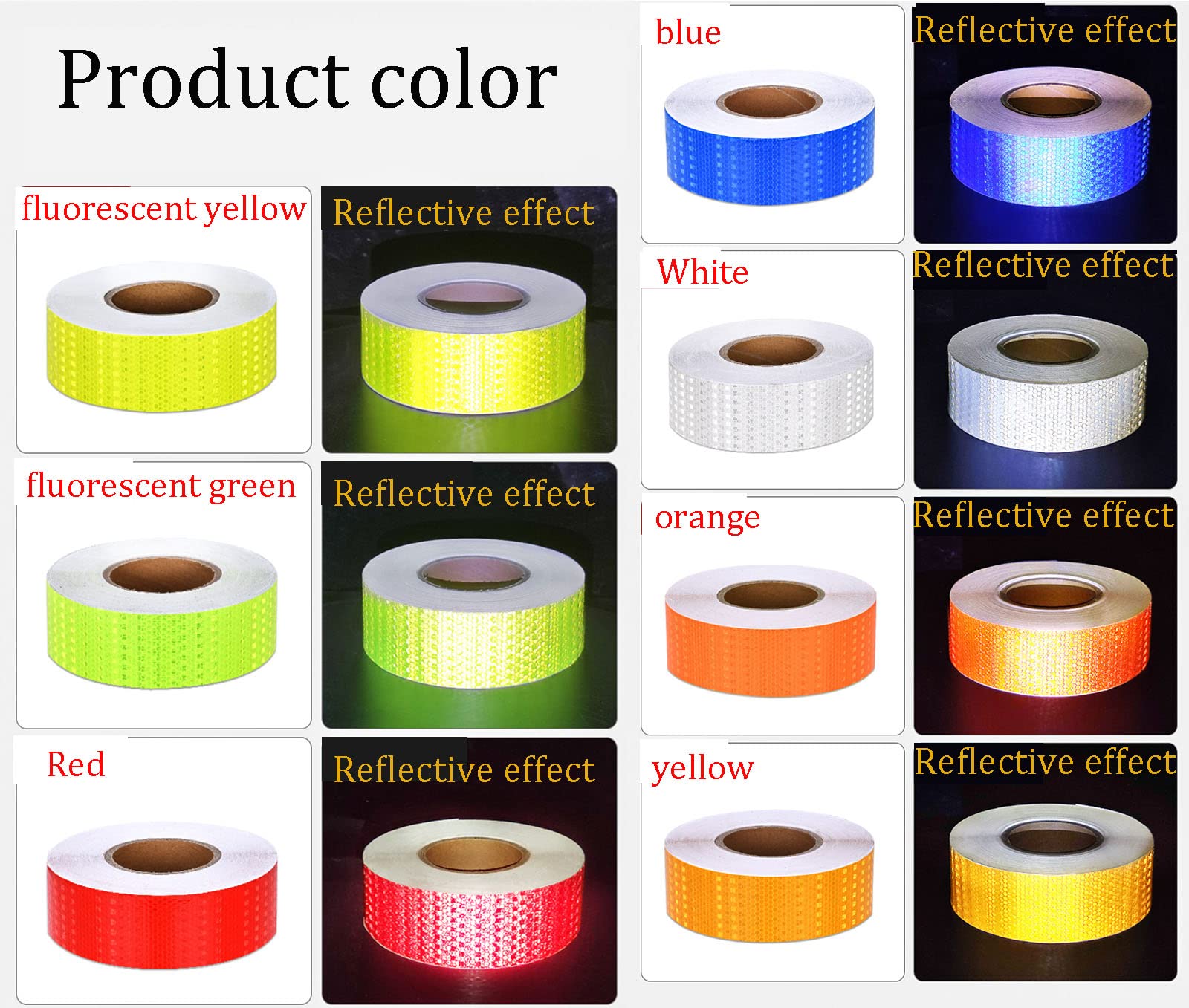 2 Inch x 9.8 Feet High Visibility Reflective Tape - Waterproof Safety Tape for Trailers, Trucks, Cars | Outdoor Conspicuity Tape for Night Visibility & Road Safety (Ideal for Emergency Vehicles, Bicycles, Mailboxes)