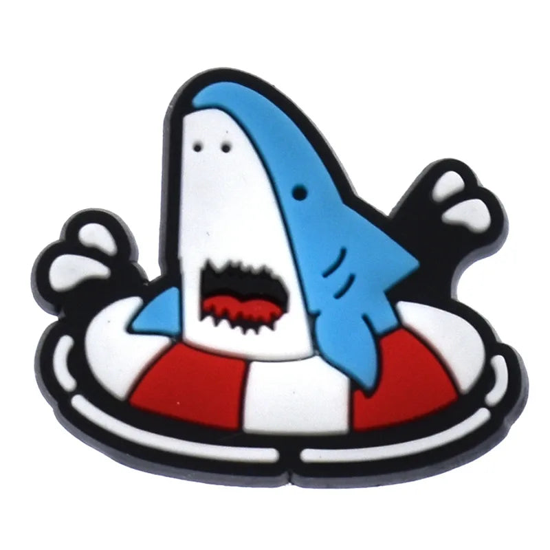 1Pcs Shark Shoe Charms Pin for Crocs - Cute Shoe Decorations for Kids & Adults - Perfect for Christmas, Birthday Parties & Gifts - Unisex Fashion Accessory for Casual Wear & Jibbitz Collection