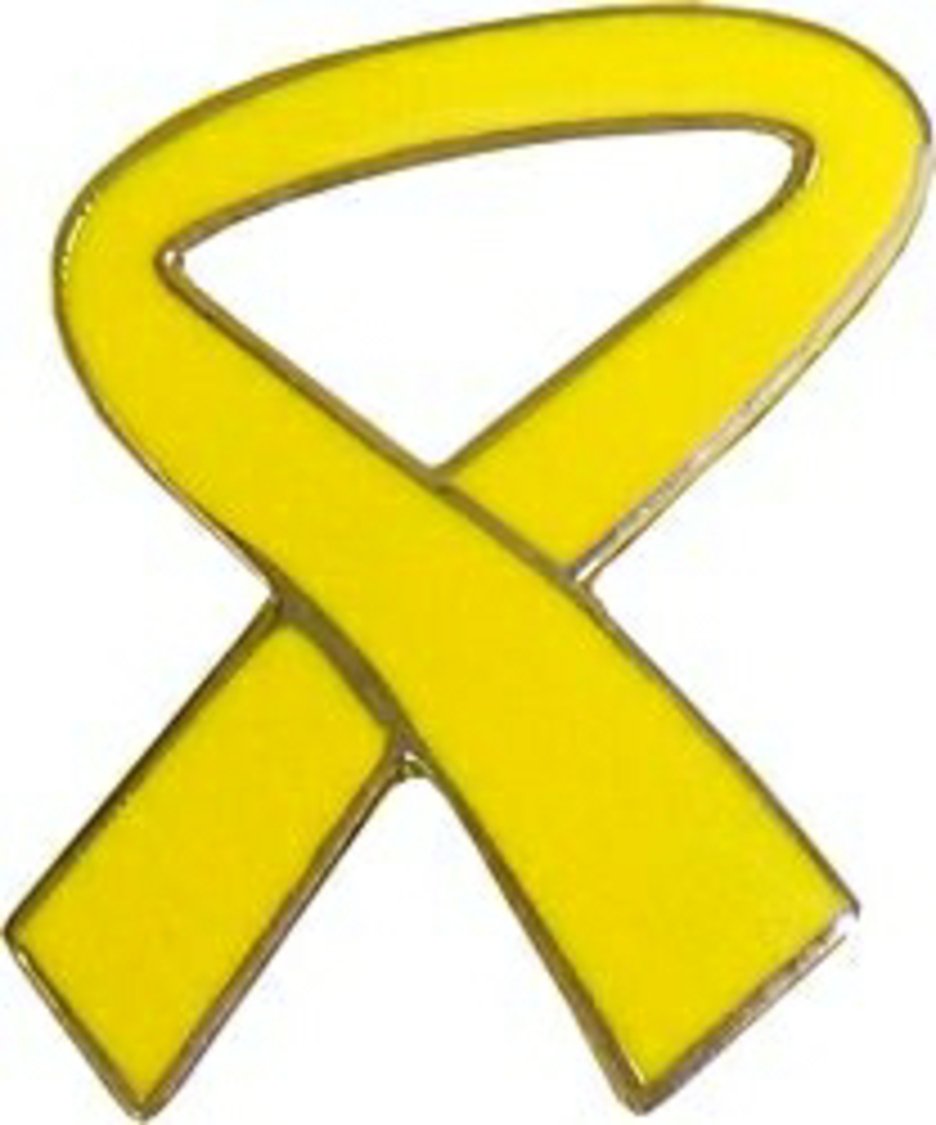 Yellow Ribbon Hat Pin - Military Support Lapel Pin for Caps & Hats - Perfect for Veterans Day, Memorial Day & Patriotic Events
