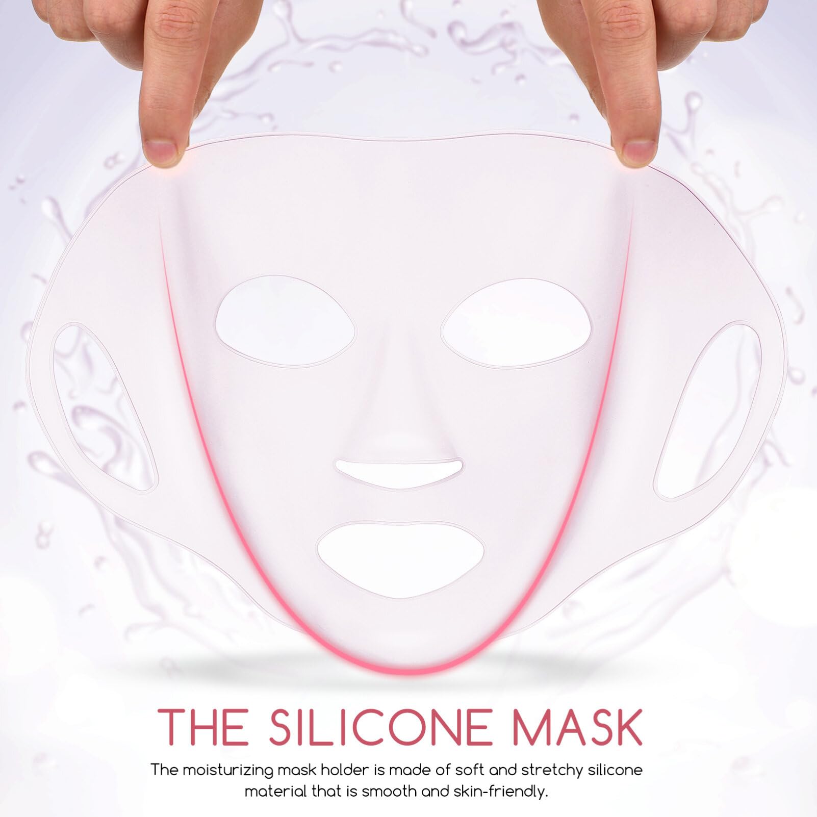 5 Pack Reusable Silicone Face Mask Cover for Skin Care & Moisturizing - Perfect for Spa, Skincare Routine & At-Home Facial Treatments