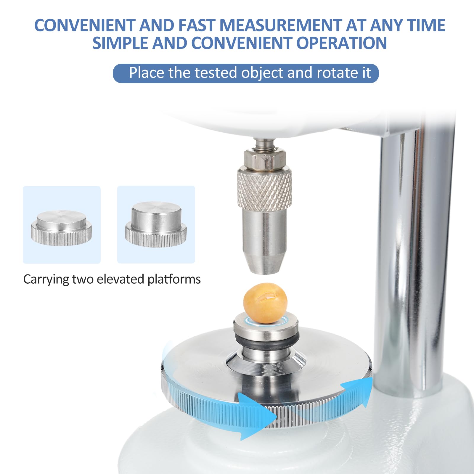 GWJ-3 Digital Grain Hardness Tester - 20KG/196N Capacity, 0.01kg/0.1N Precision for Seed, Fodder, Rice & Cereal Quality Testing | Perfect for Agriculture Labs, Food Research & Grain Quality Control