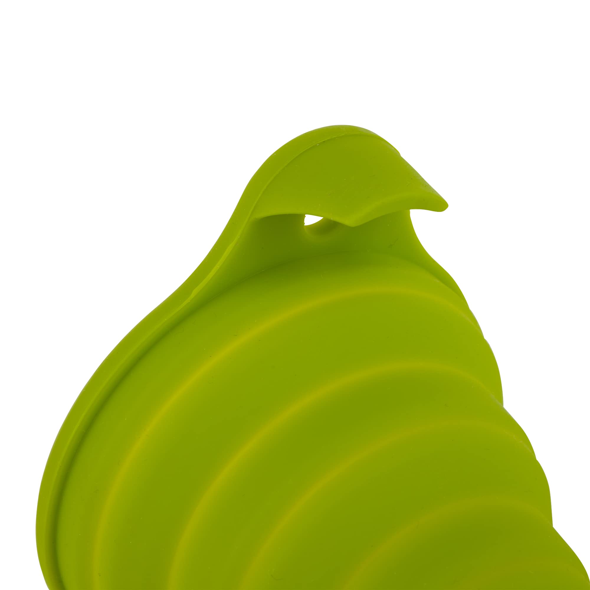 RSVP International Collapsible Silicone Funnel - Dishwasher Safe, BPA-Free Kitchen Tool (5.25x4.25x5.75 Inches) - Perfect for Baking, Cooking, Oil Transfer & Home Brewing - Green