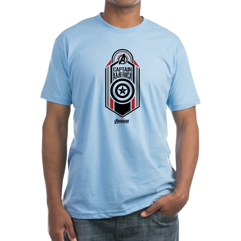 Captain America Logo Fitted T-Shirt for Men | Superhero Graphic Tee | Comfortable Cotton Shirt for Casual Wear, Cosplay & Marvel Fan Gifts