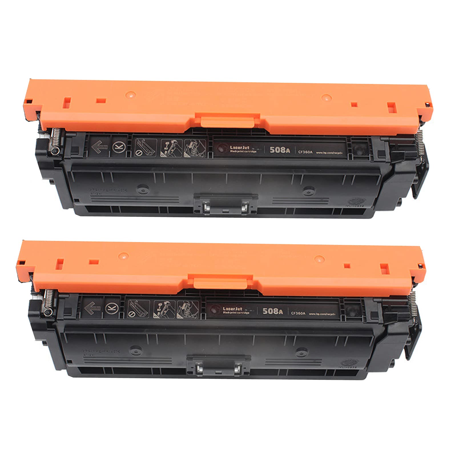 PPT 508A Compatible Toner Cartridge Replacement for HP 508A CF360A - Works with HP Color LaserJet M552dn M553n M553x M553dn Printers - Black, Yellow, Cyan, Magenta (2-Pack Black) - High-Quality Printing for Office & Home Use