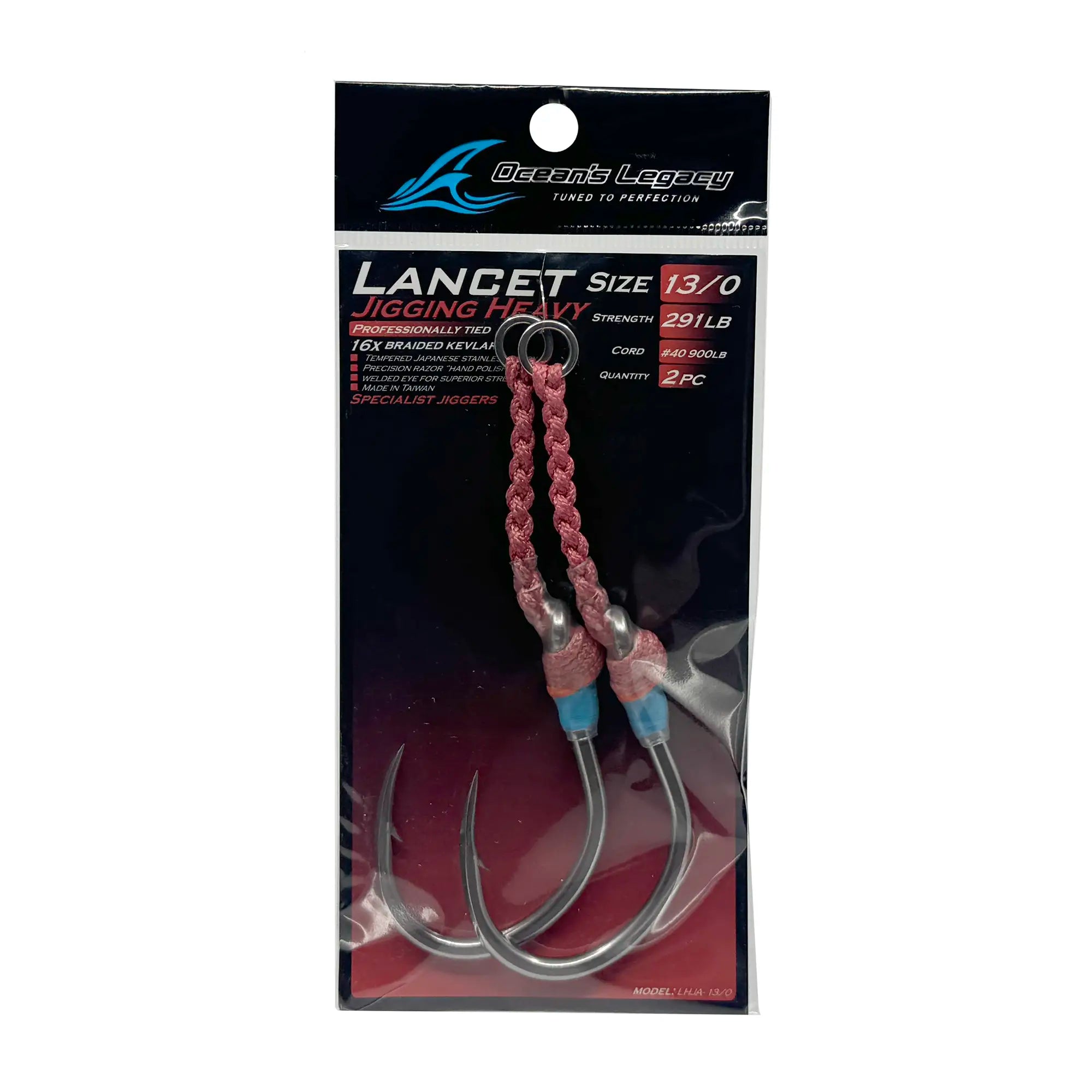 Oceans Legacy Heavy Lancet Jigging Assist Hooks - Premium Saltwater Fishing Hooks for Deep Sea Jigging, Tuna & Swordfish - Perfect for Offshore Angling & Big Game Fishing