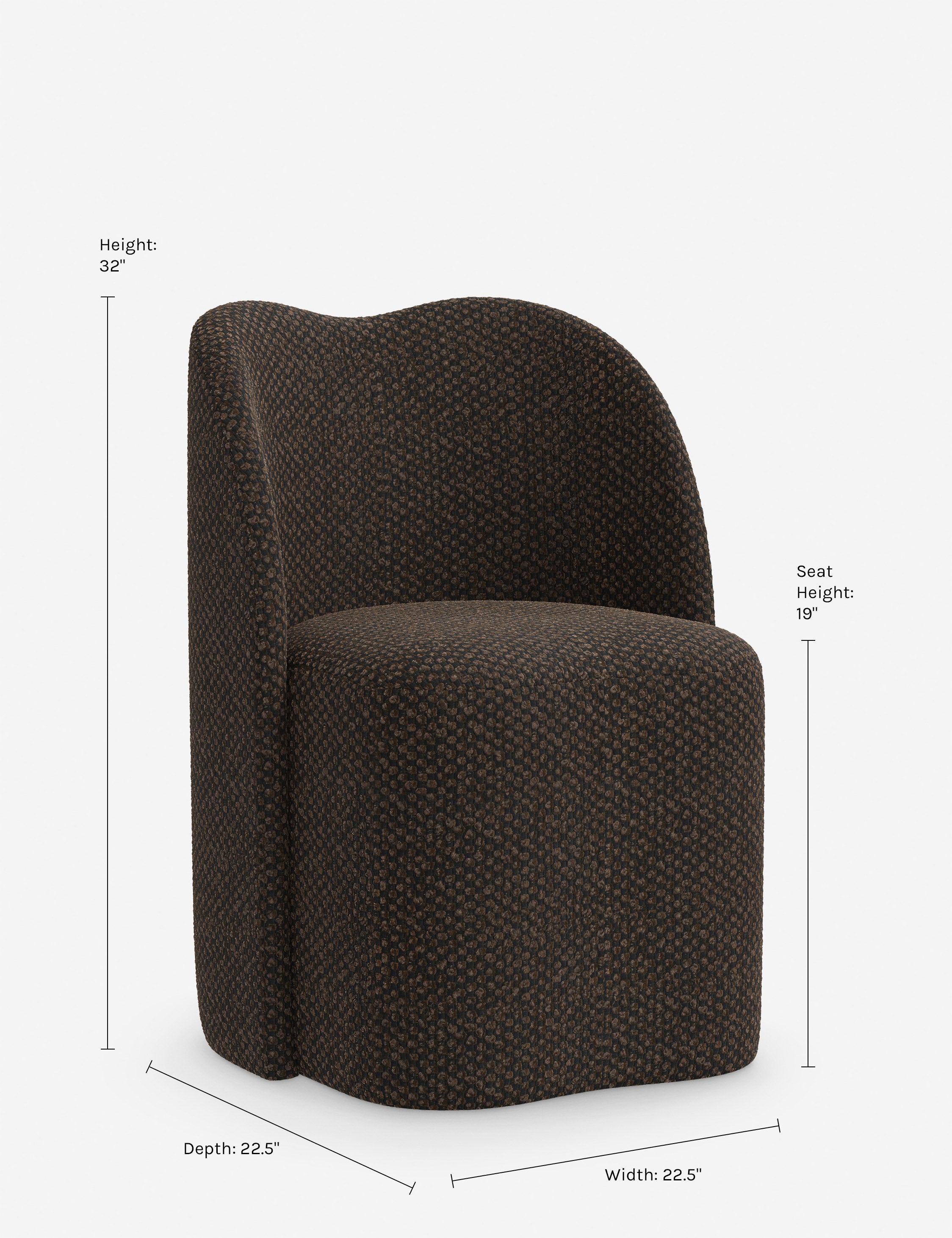 Bedell Dining Chair - Modern Wooden Kitchen Chairs with Padded Seat - Comfortable & Stylish for Dining Room, Kitchen, or Breakfast Nook