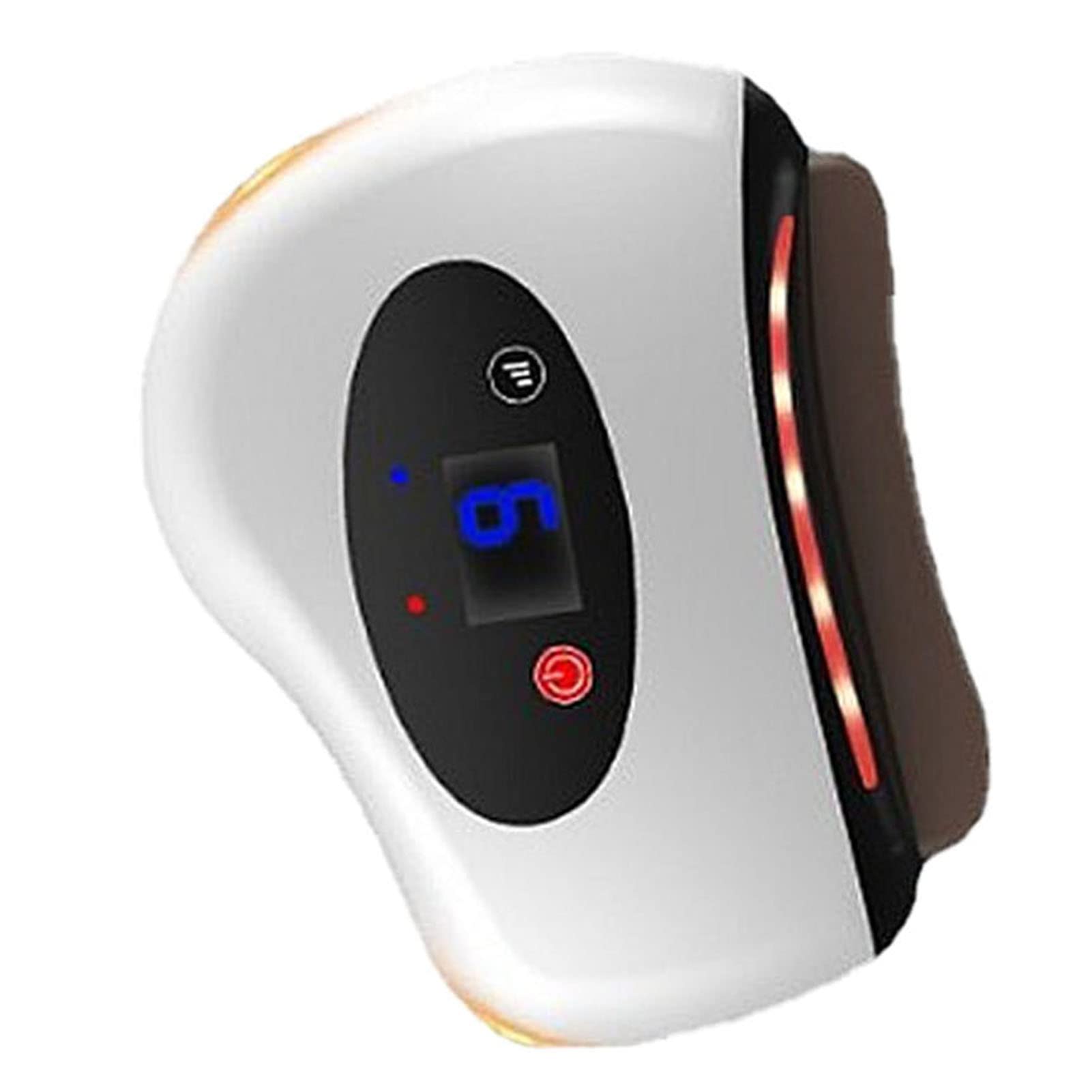 Electric Gua Sha Massager with 12 Vibration & Heating Modes - Constant Temperature Skin Care Tool for Face & Body Massage - Perfect for Relaxation, Lymphatic Drainage & Anti-Aging (White)