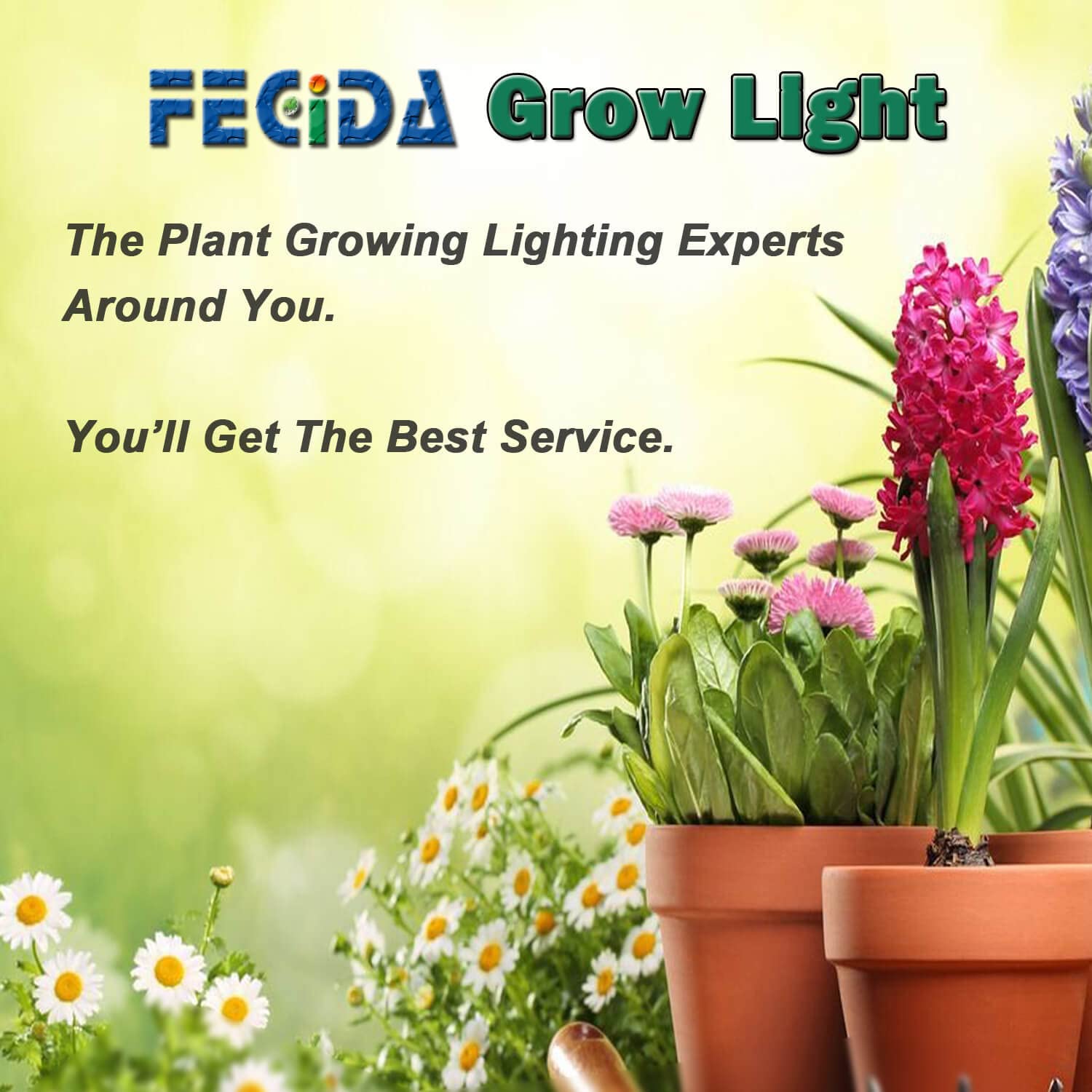 FECiDA Full Spectrum LED Grow Light with UV & IR - Dimmable Plant Light for Seed Starting, Seedlings & Veg | Best 2025 Grow Tent Light with Daisy Chain & Quiet Fan | Ideal for Indoor Plants, Hydroponics & Greenhouse Use