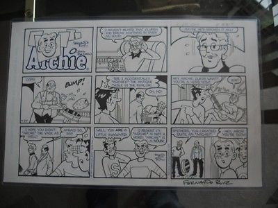 Archie Comics Original 17x11 Vintage Comic Strip Art - Perfect for Collectors, Wall Decor & Pop Culture Gifts