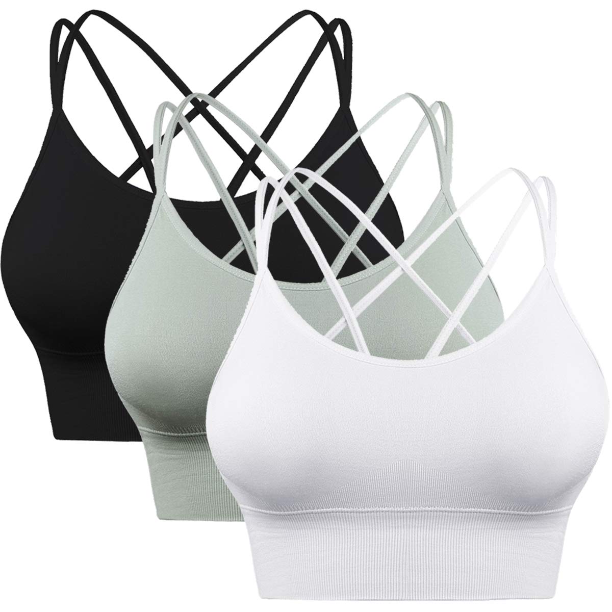 Enjoyoself Women's Strappy Sports Bra - High Support Yoga, Running, Gym Workout Fitness Tank Top for Active Lifestyles | Perfect for Yoga, HIIT, CrossFit & Daily Wear