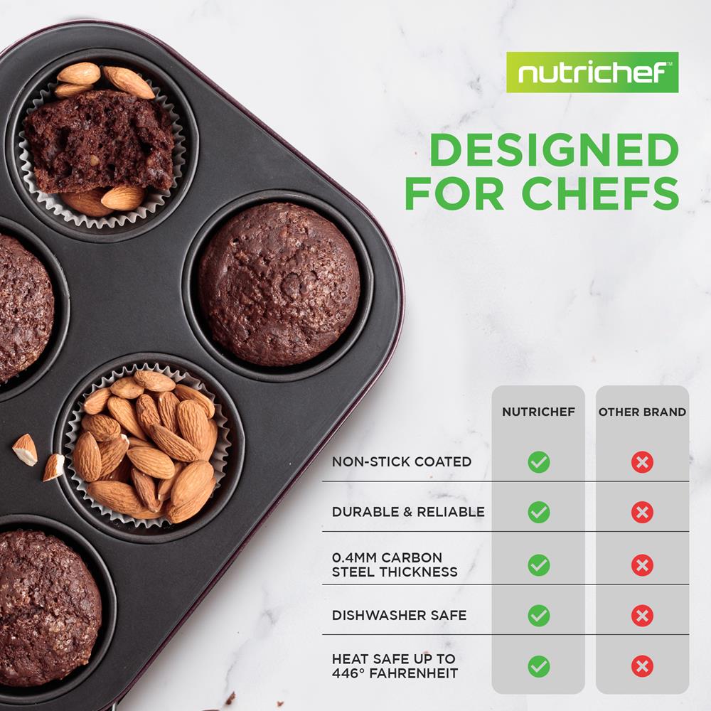 Non-Stick Baking Sheet Set - 3-Piece Cookie Sheet Pan for Oven Baking, Roasting & Cooking | Perfect for Cookies, Pizza, Chicken & Vegetables | Heavy Duty Commercial Grade Baking Trays