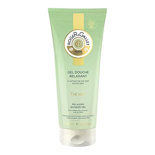 Roger & Gallet Green Tea Gentle Shower Cream - Soothing & Hydrating Body Wash for Sensitive Skin, 6.6 oz - Perfect for Relaxing Bath & Daily Shower Routine