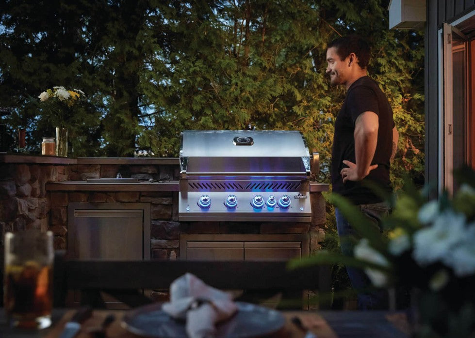 Napoleon 700 Series 32 Inch Built-In Gas Grill - Premium Outdoor Cooking for Backyard BBQ & Patio Entertaining