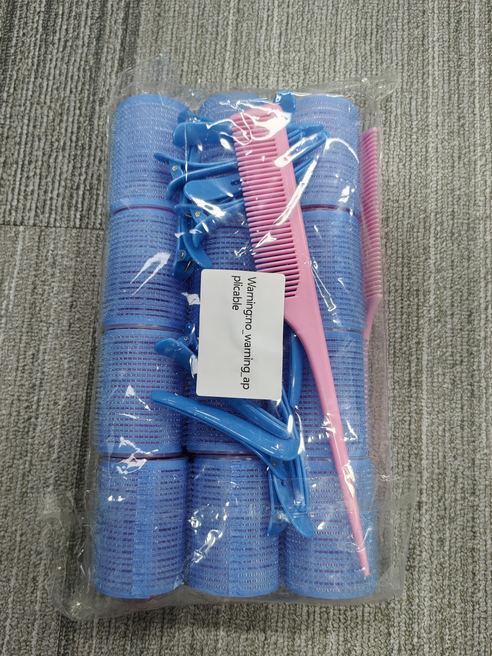 Encuryna 50-Pack Self-Adhesive Hair Rollers Set - No Heat Curling Rollers with Comb & Duckbill Clips for Women - Salon & Home Hair Styling - Perfect for Creating Natural Curls, Waves & Volume