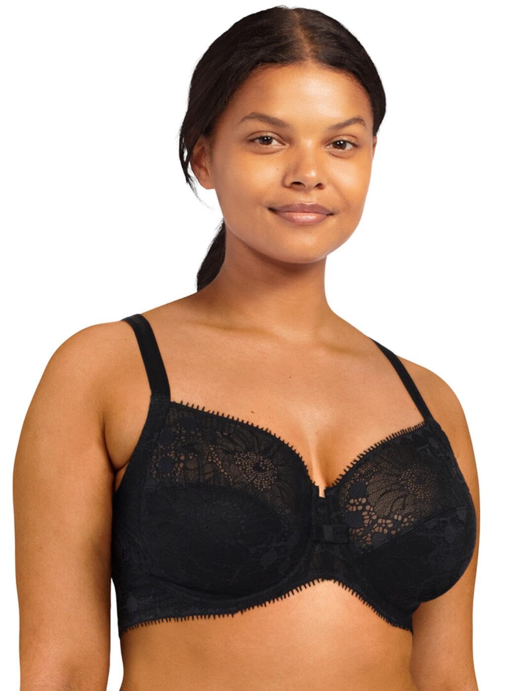 Chantelle Women's Unlined Full Coverage Bra for Day to Night Wear - Black, 38G US - Perfect for Work, Date Night & Everyday Comfort