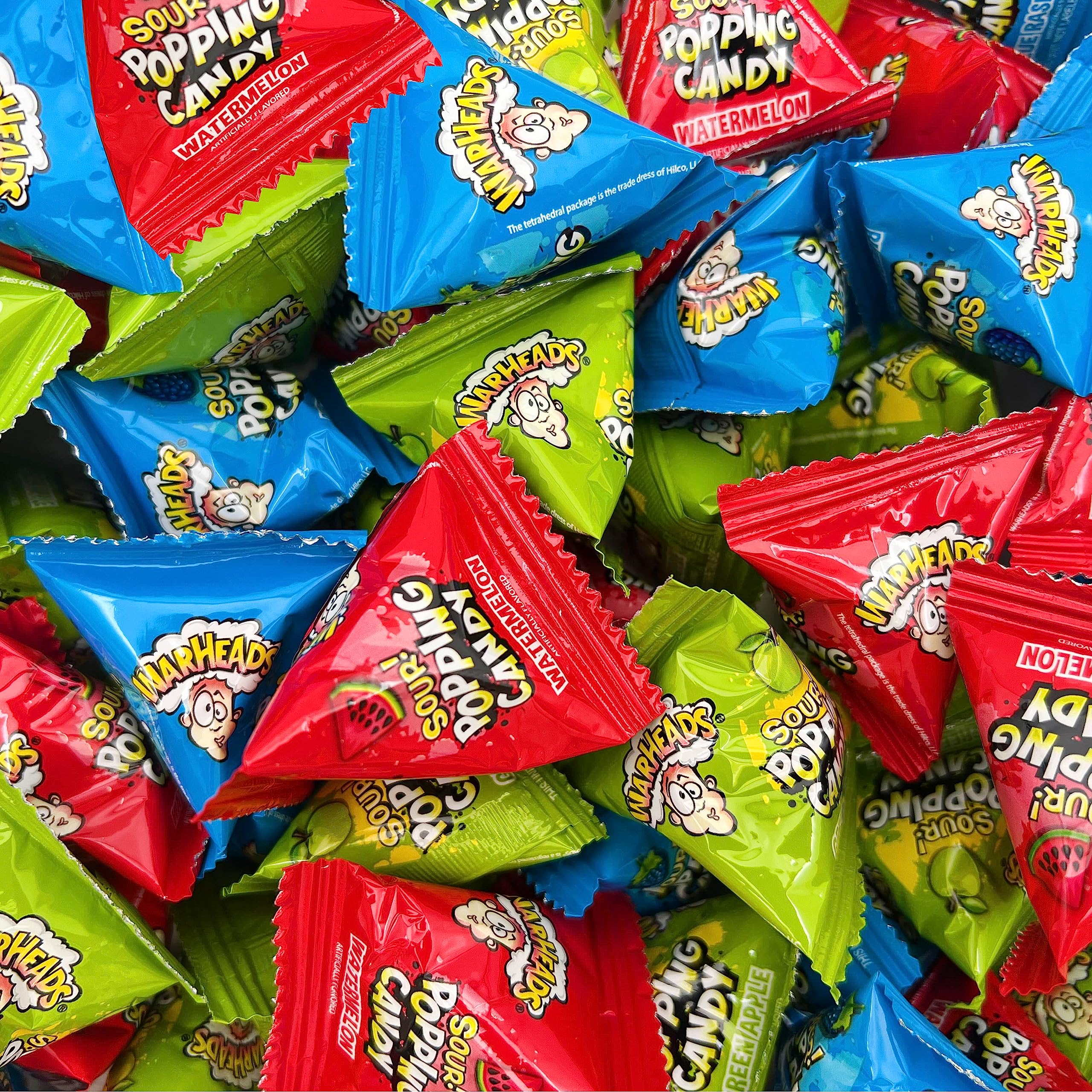 Warheads Sour Popping Candy - 40 Count Bag - Assorted Fruit Flavors - Tangy & Sweet Treats for Easter Egg Hunts, Birthday Parties & Movie Nights
