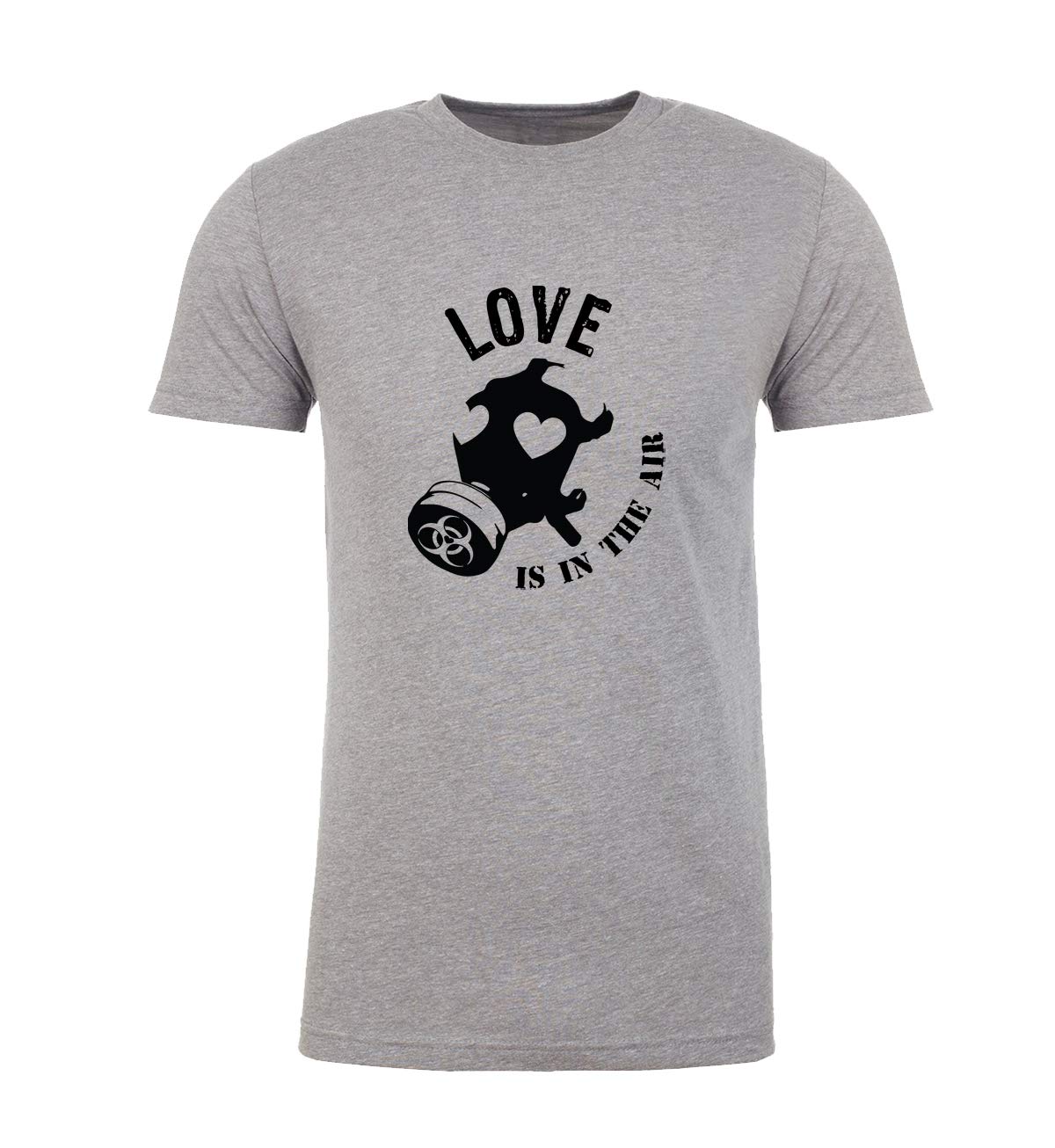 Love is in The Air Gas Mask Graphic T-Shirt for Men - Valentine's Day Funny Novelty Tee - Perfect for Casual Wear, Gifts & Couples Outfits