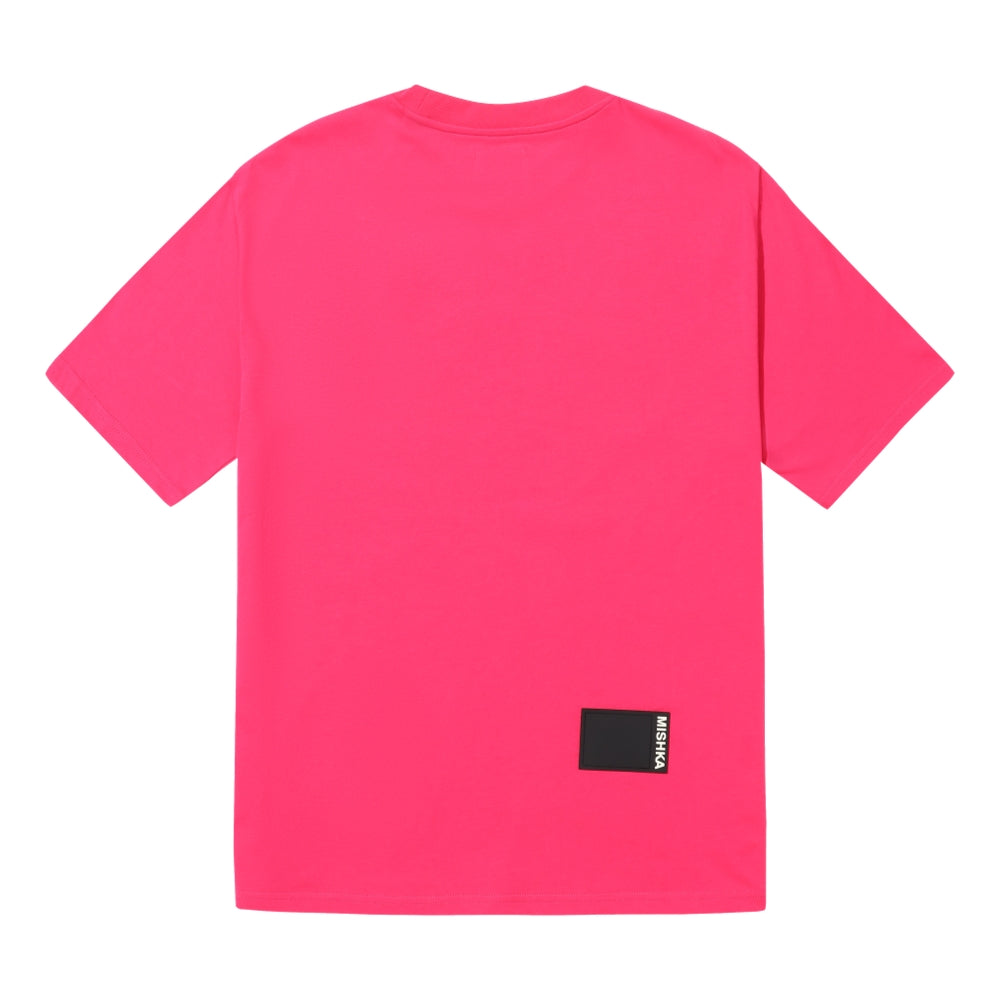 MISHKA Women's Pink Balloon Bear Graphic Print T-Shirt - Casual Streetwear for Everyday Outfits & Urban Fashion