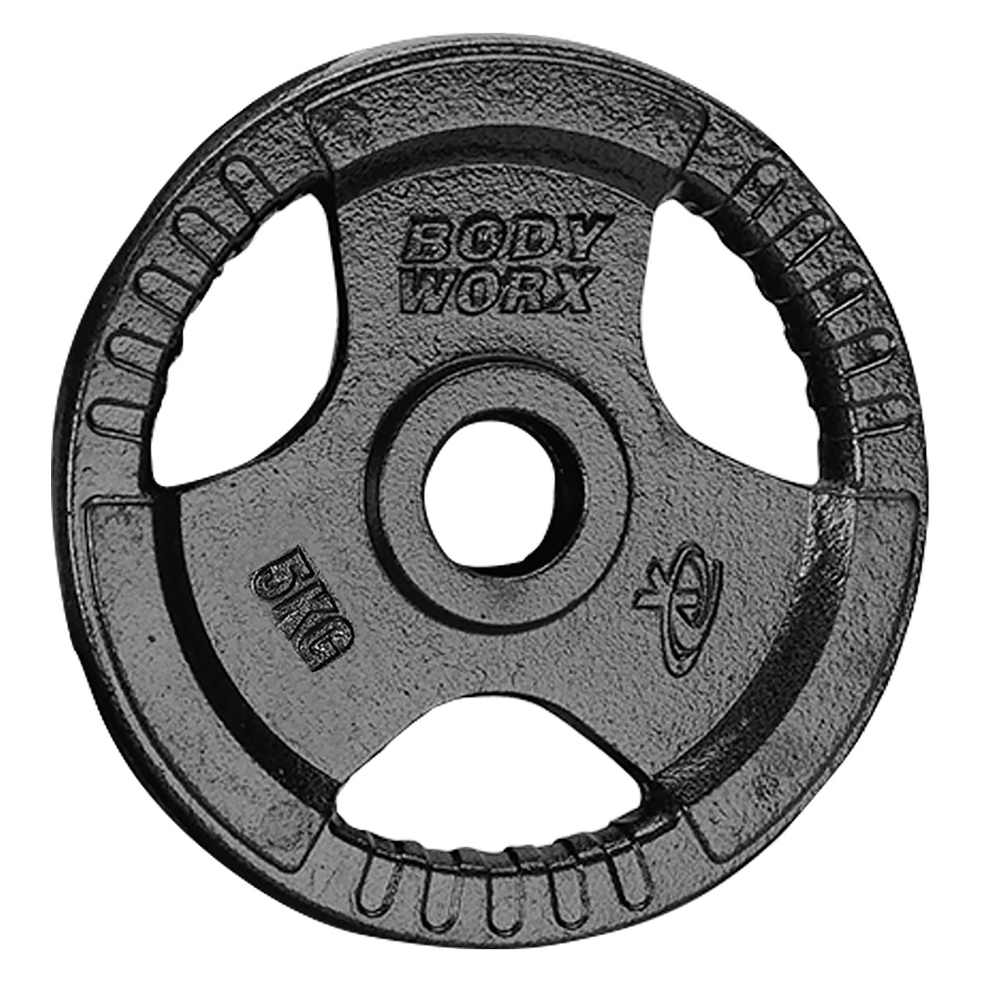 5.0kg Olympic 3-Hole Ezy Grip Weight Plate - Durable Gym Equipment for Strength Training & CrossFit Workouts
