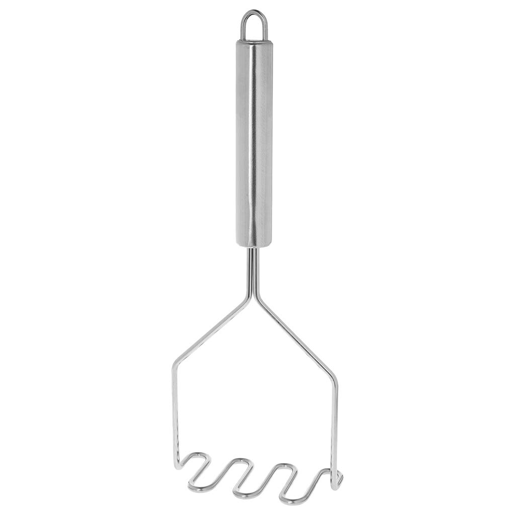 RY-CAN Professional Stainless Steel Potato Masher - Heavy Duty Kitchen Tool for Smooth Mashed Potatoes, Vegetables & Baby Food - Perfect for Home Cooking, Restaurants & Meal Prep