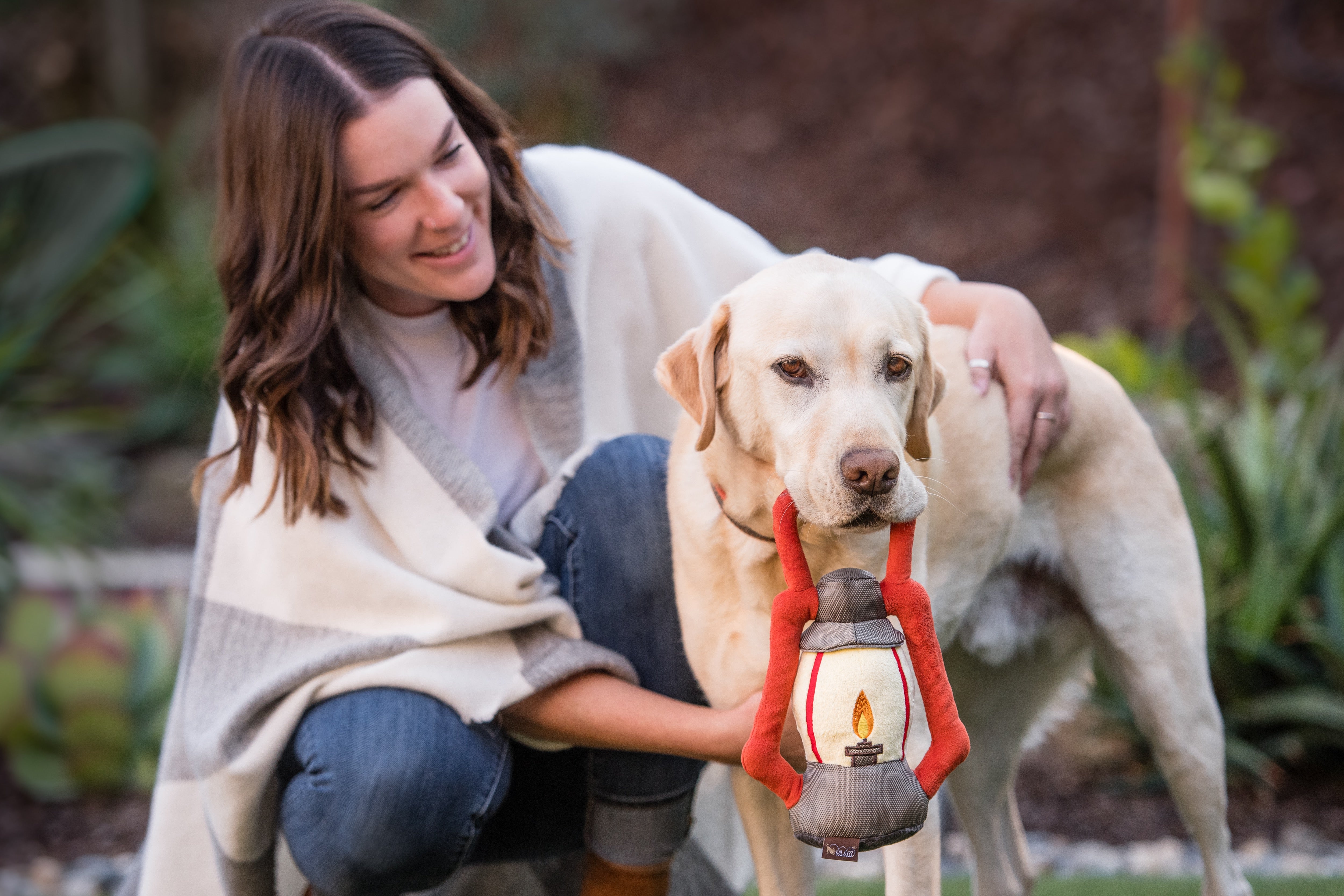 Camp Corbin™ Dog Plush Toy with Flashlight - Interactive Chew Toy for Small & Large Dogs - Perfect for Playtime, Training & Outdoor Adventures