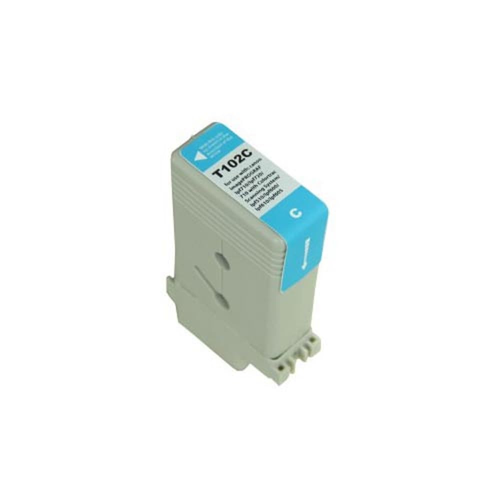 WOC Compatible Cyan Ink Cartridge Replacement for Canon 0896B001AA (PFI-102C) - High-Quality Printer Ink for Home & Office Use