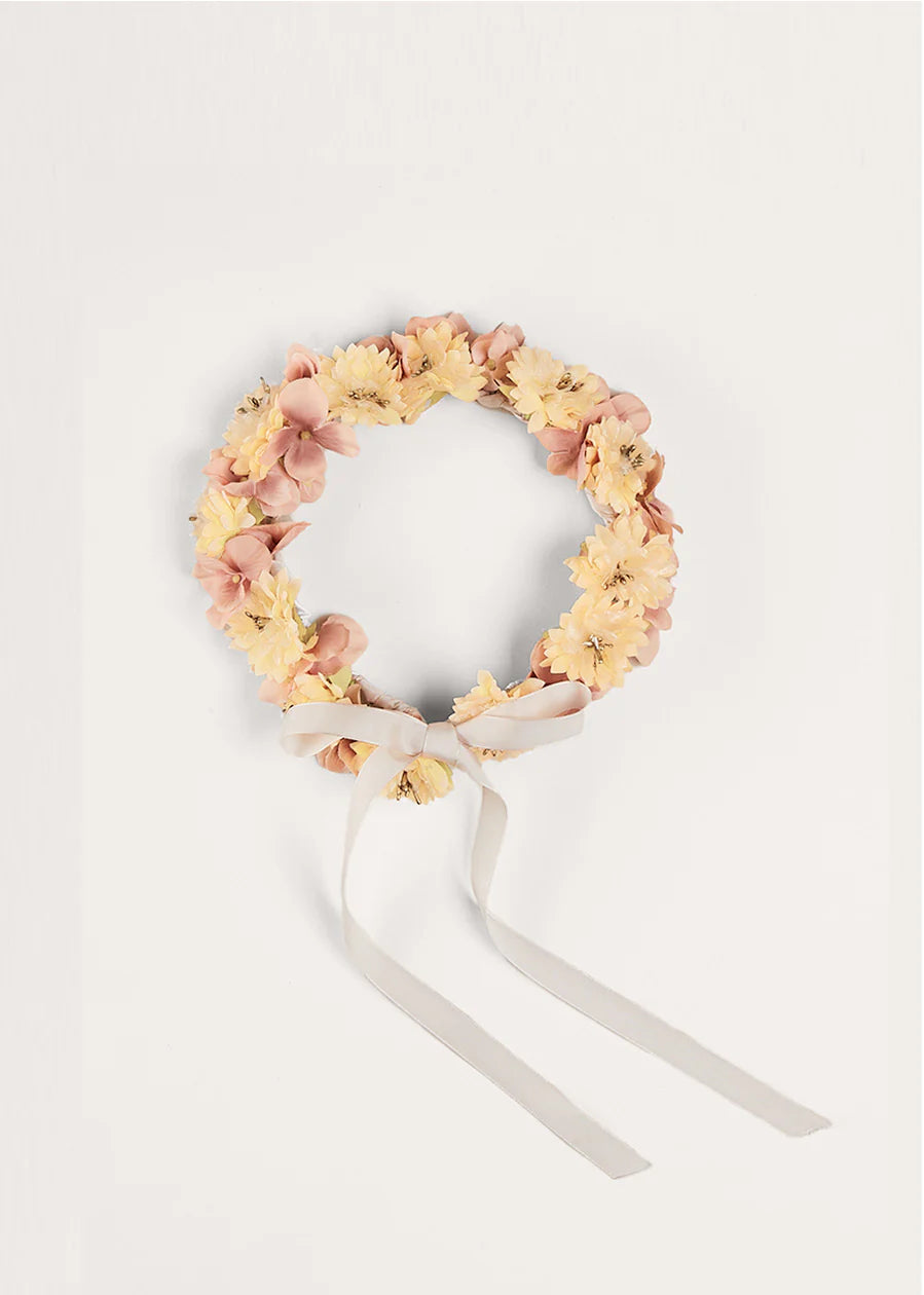 Pink Flower Pearl Crown - Elegant Bridal Headpiece for Weddings, Prom, and Special Occasions