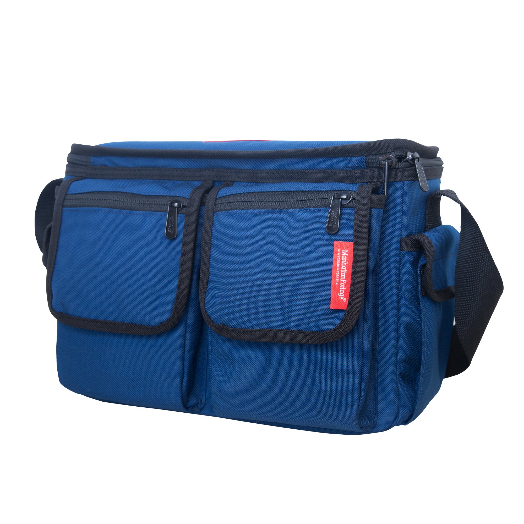 Manhattan Portage Shutterbug Messenger Bag for Men & Women - Waterproof Laptop Crossbody Bag with Adjustable Strap, Navy Blue - Perfect for Work, Travel & School Commute