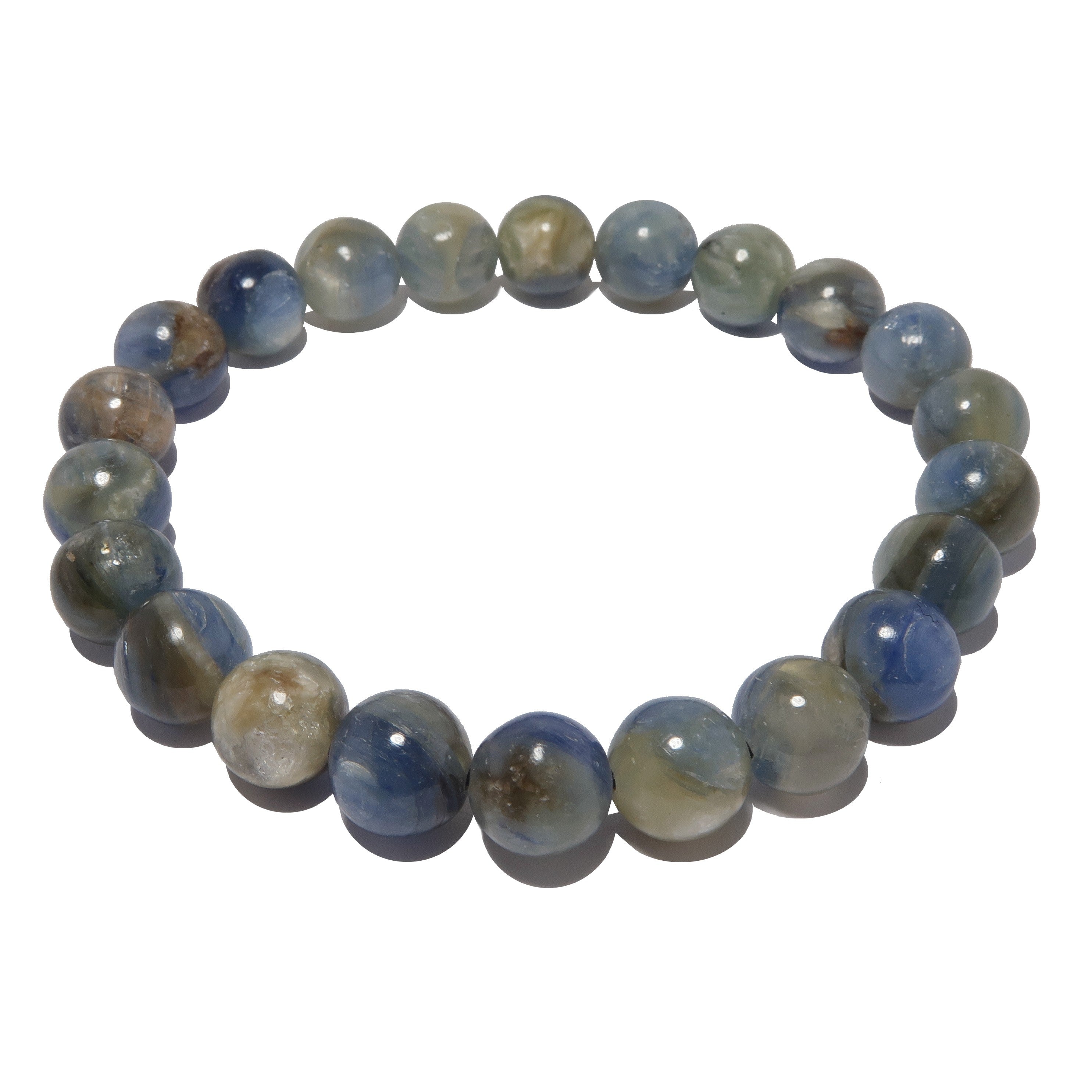 Kyanite Bracelet with Shimmering Blue Stones - Healing Crystal Jewelry for Stress Relief & Positive Energy - Perfect for Meditation, Yoga & Spiritual Gifts