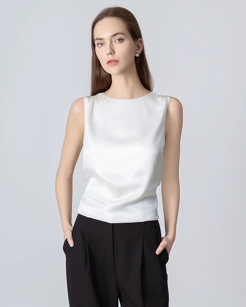 Elegant Silk Backless Tie Top for Women - Sexy & Comfortable Summer Blouse - Perfect for Date Night, Beach Outings & Evening Parties