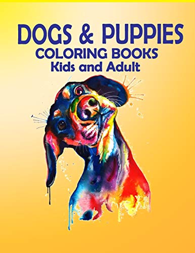 Dogs & Puppies Coloring Book for Kids and Adults - Large 8.5 x 11 Inch Animal Coloring Pages | Perfect Gift for Christmas, Valentine's Day & Birthdays | Relaxing Art Therapy for Dog Lovers