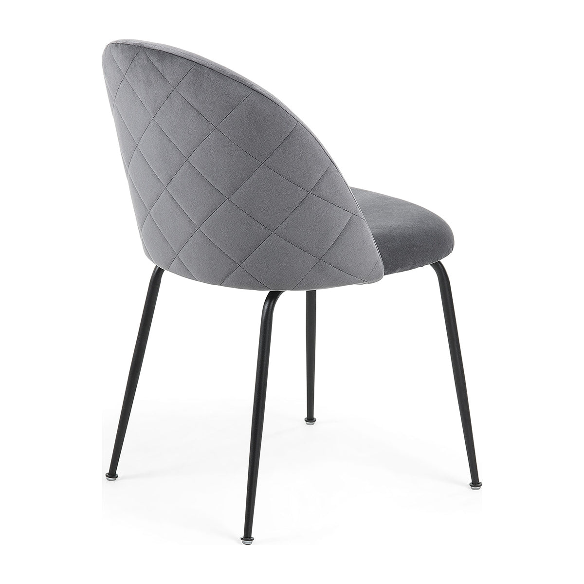 Ivonne Velvet Dining Chair - Modern Upholstered Accent Chair for Kitchen, Dining Room & Office - Soft Velvet Fabric with Sturdy Metal Legs - Elegant Home Decor for Small Spaces
