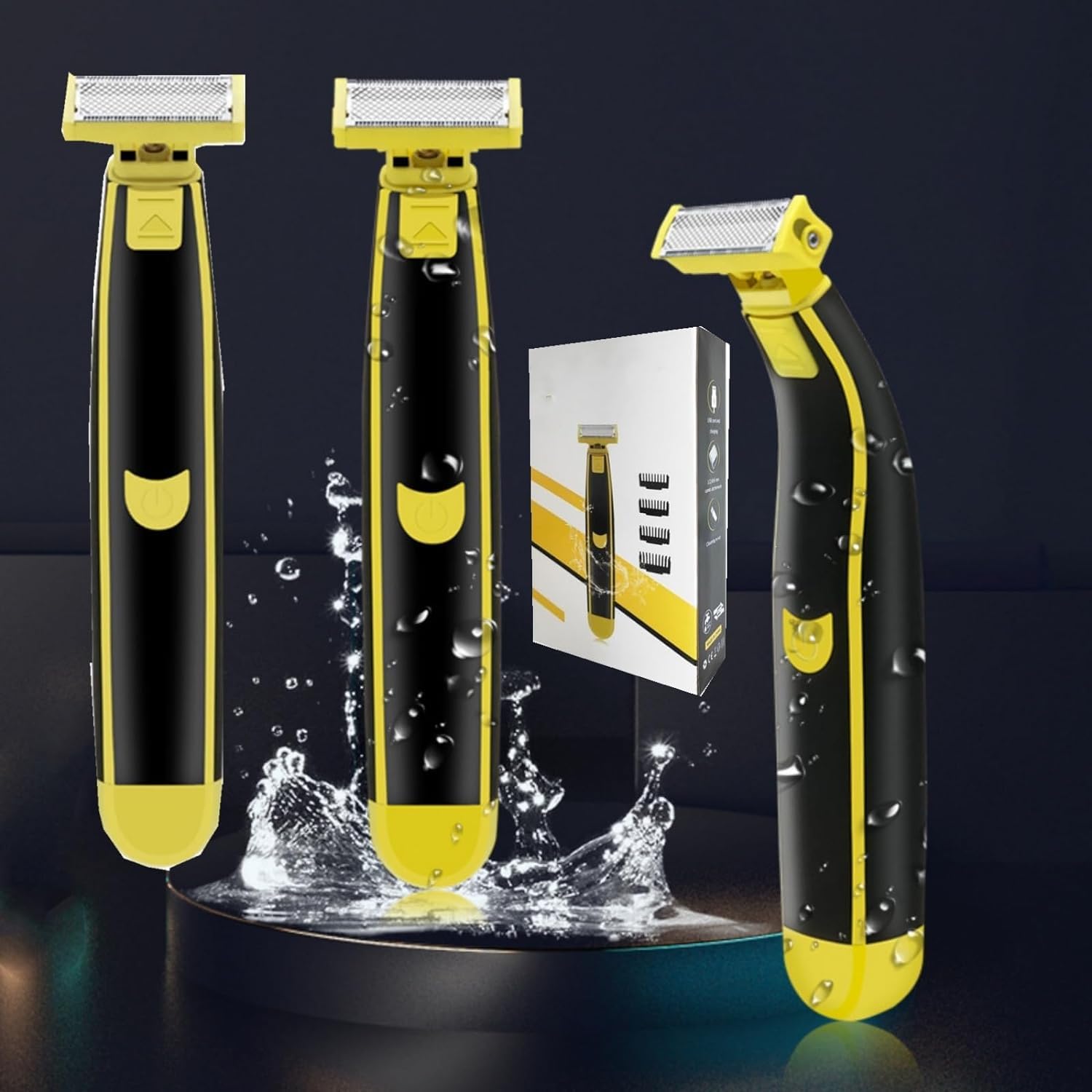 JY & YS Full Body Wet & Dry Electric Shaver for Men - Waterproof Rechargeable Trimmer with Dual Shaving System - Perfect for Shaving, Grooming & Body Hair Removal at Home or Travel