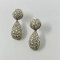 18K White Gold Diamond Drop Earrings for Women - Elegant Dangle Earrings for Weddings, Parties & Special Occasions | Hasbani Jewelry