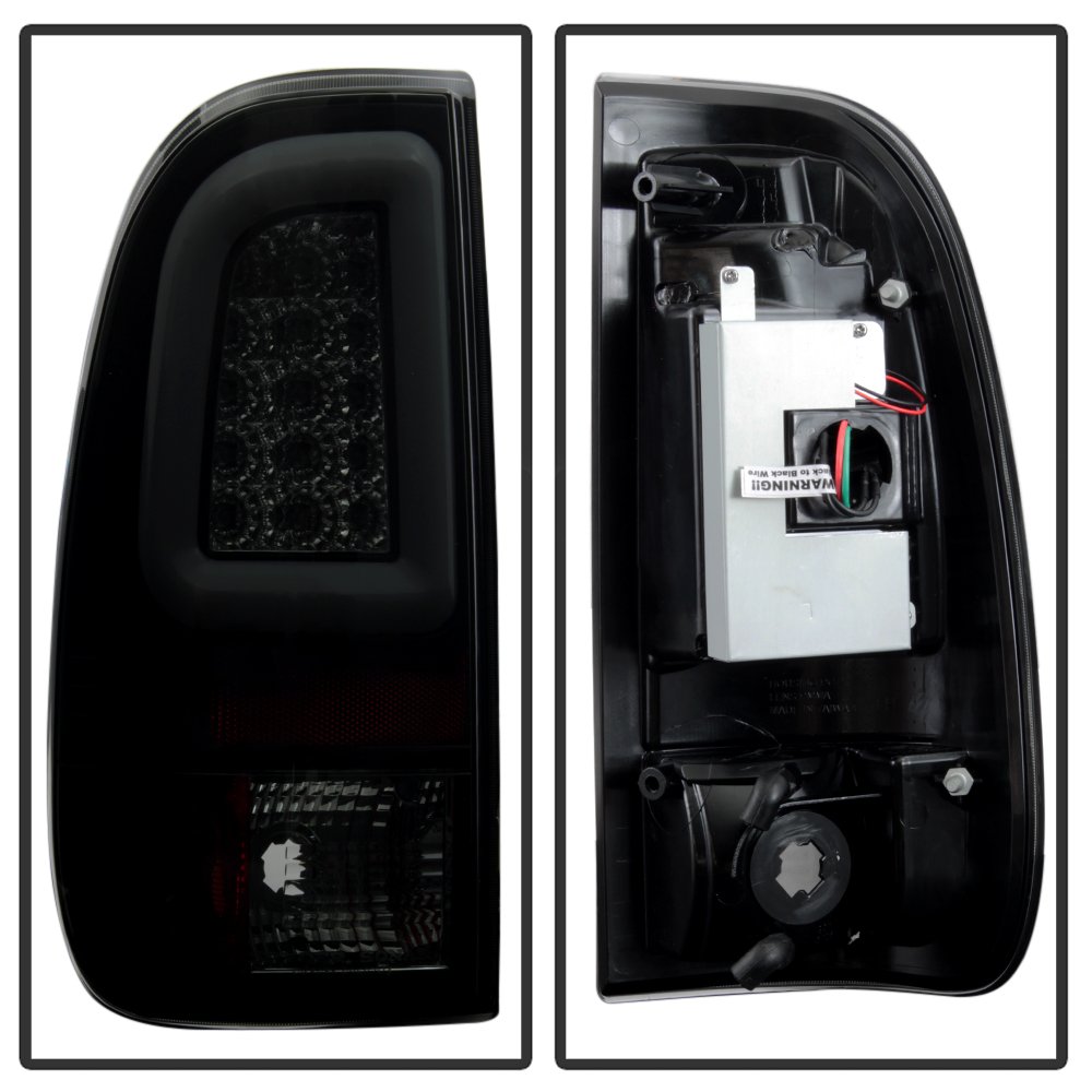 ACANII Black Smoked LED Tube Tail Lights Brake Lamps Set for 2008-2016 Ford F250 F350 F450 Super Duty - Left & Right Pair - Durable & Stylish Upgrade for Truck Lighting (Perfect for Night Driving & Off-Road Adventures)