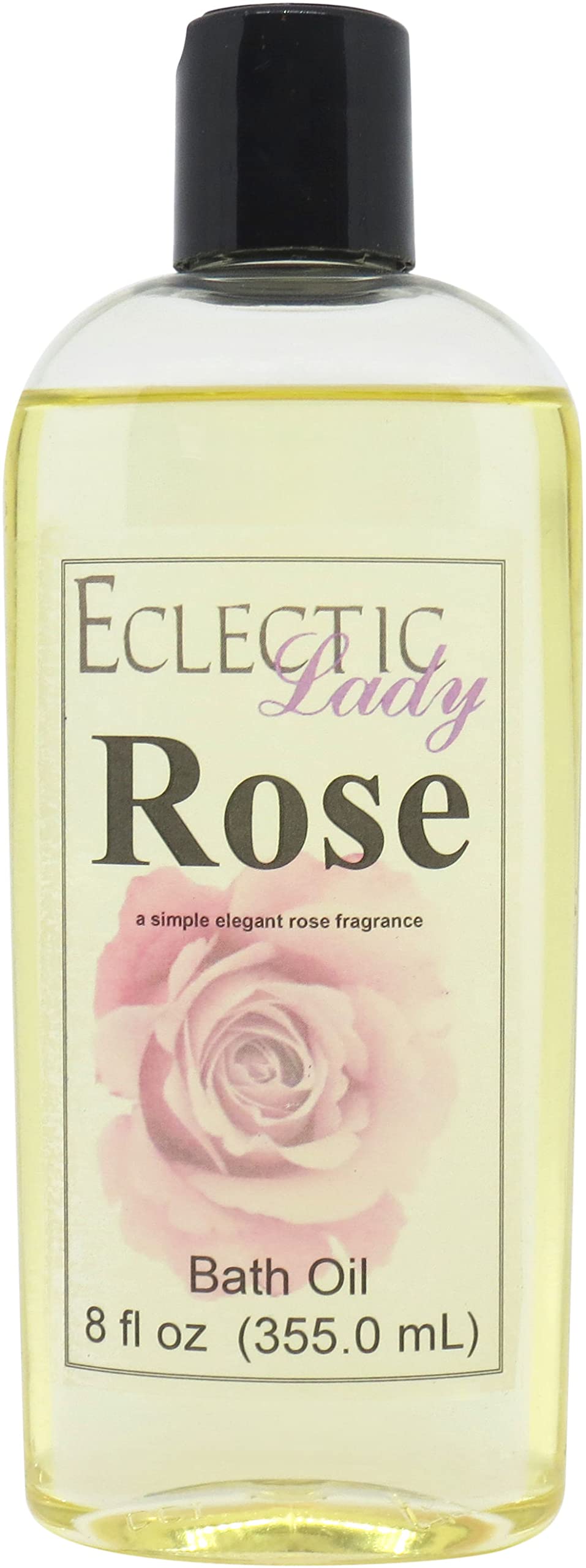 Eclectic Lady Rose Scented Bath Oil - Relaxing & Moisturizing Body Oil for Dry, Rough & Sensitive Skin - Daily Nourishing Shower Oil (8 oz) - Perfect for Spa Nights, Self-Care Rituals & Stress Relief