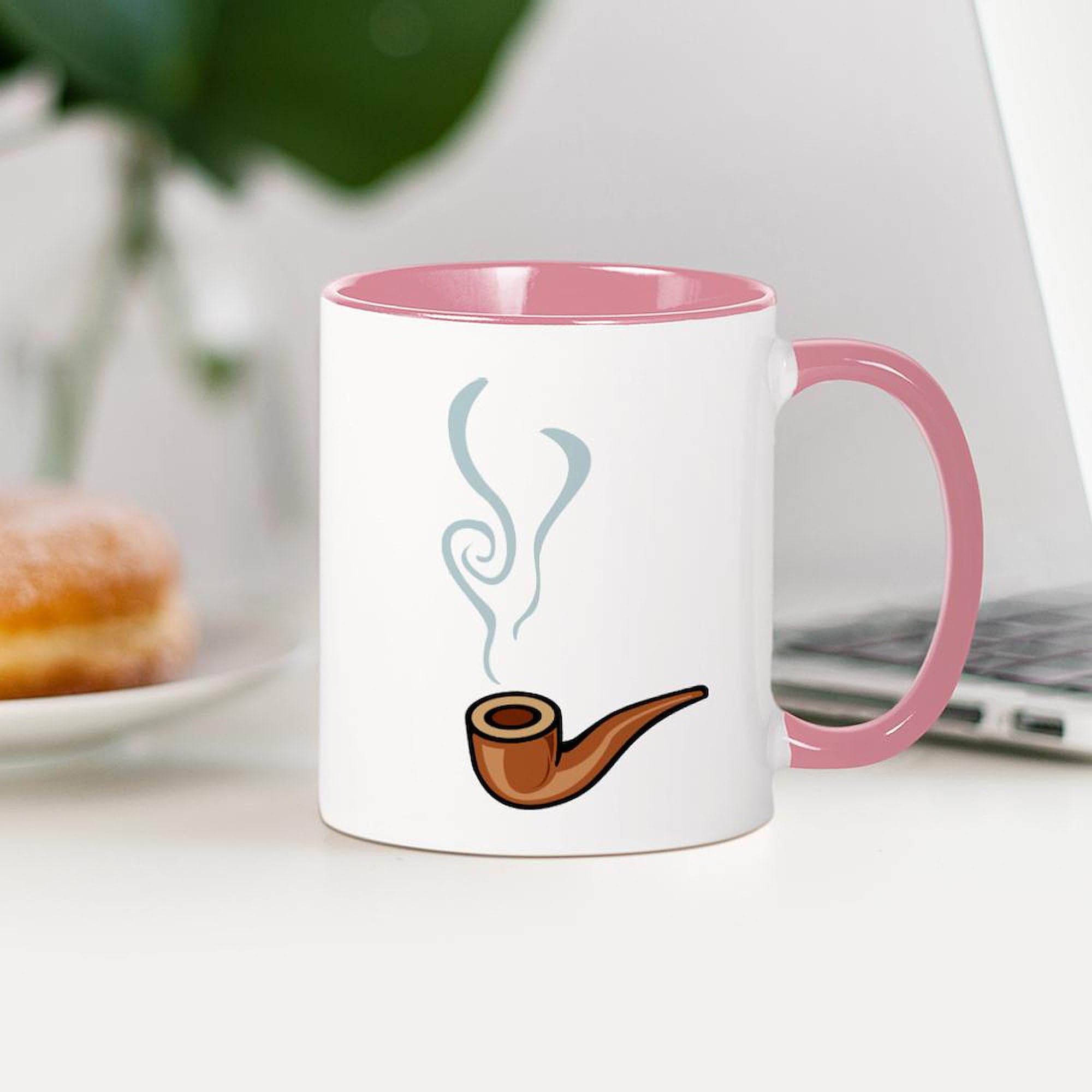 11 oz (325 ml) Ceramic Coffee Mug with Smoking Design - Perfect for Tea, Coffee & Hot Beverages at Home or Office
