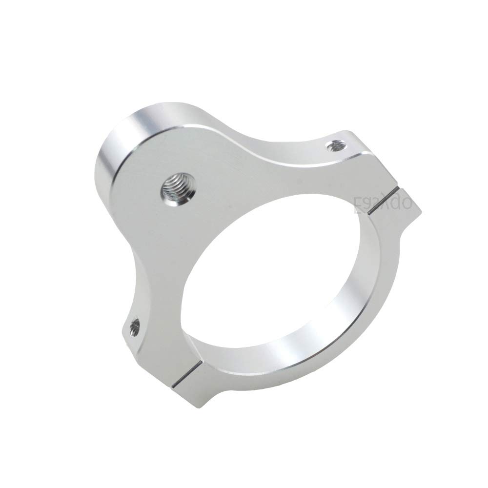 High-Quality 41mm Aluminum Motorcycle Steering Damper Fork Mounting Bracket - Silver | Durable Frame Clamp for Bike Modification & Performance Upgrade | Perfect for Off-Road, Racing & Custom Motorcycle Builds