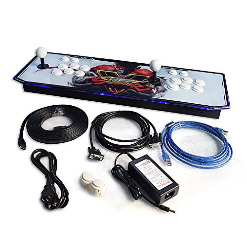 Pandora Box 5S 999-in-1 Arcade Game Console - White Metal & Acrylic Edition | Retro Gaming System for Home & Arcade Entertainment
