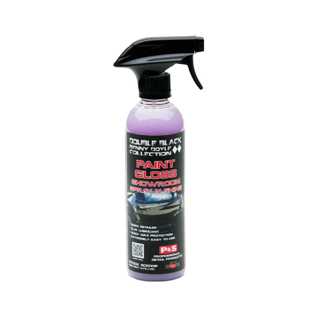 P&S Double Black Collection Paint Gloss Showroom Spray N Shine - Premium Car Detailing Spray for Ultimate Shine & Protection - Perfect for Showroom Finish, Daily Maintenance & Car Enthusiasts