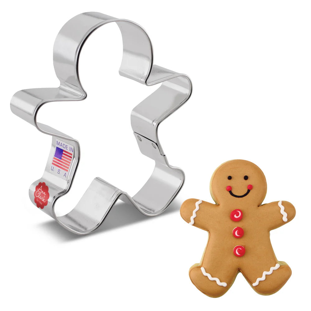 Gingerbread Man Cookie Cutter Set - Stainless Steel Christmas Baking Tools for Holiday Cookies, DIY Decorations & Festive Baking - Perfect for Christmas, Halloween, and Party Treats