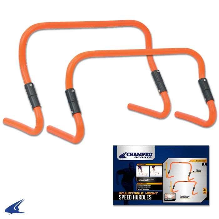 Champro Collapsible Speed Hurdles Set of 5 - Adjustable Training Hurdles for Track & Field, Soccer Agility Drills, Football Practice & Kids Sports