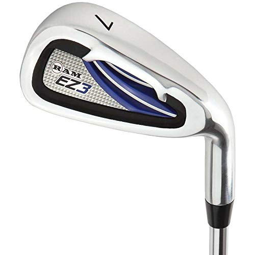 Ram Golf EZ3 Men's Right Hand Iron Set 5-6-7-8-9-PW with Free Hybrid - Perfect for Beginners and Casual Golfers on the Course