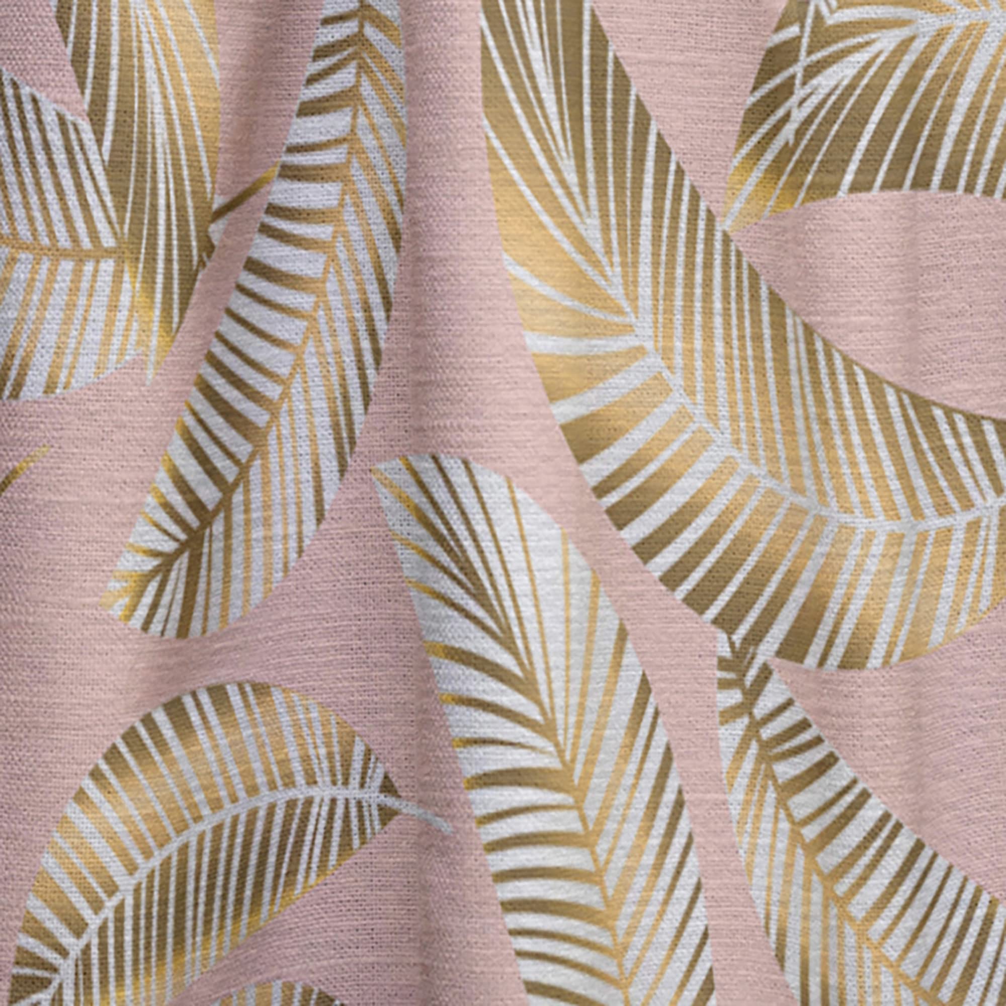 DesignQ 'Golden Foliage IV' Thermal Insulated Curtains - 52x63 Inch Single Panel for Bedroom & Living Room - Energy Efficient Window Drapes for Home Decor, Temperature Control & Light Blocking